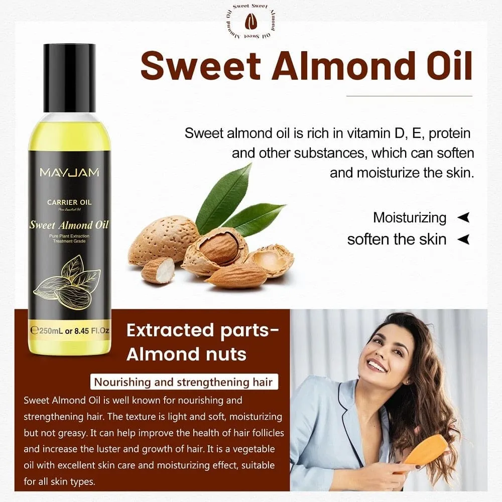 250ml 8.8oz Coconut Oil Make Cuticle Oil Creams Body Oils Lip Balms Sweet Almond