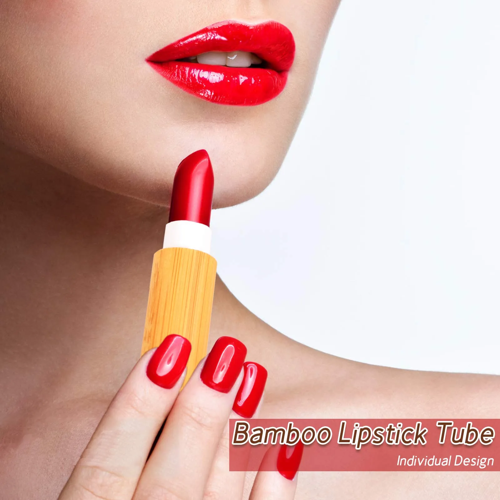 6Pcs Bamboo Empty Lipstick Tubes, MERYSAN 5.5g Refillable DIY Lip Balm Tube Containers, Cosmetic Lipstick Lip Gloss Deodorant Case Holder For Women Girls Makeup 6Pcs