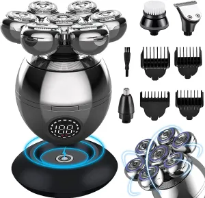 7d Floating Cutter Head Electric Shaver for Men Portable Waterproof and Rechargeable Beard Trimmer and Clipper