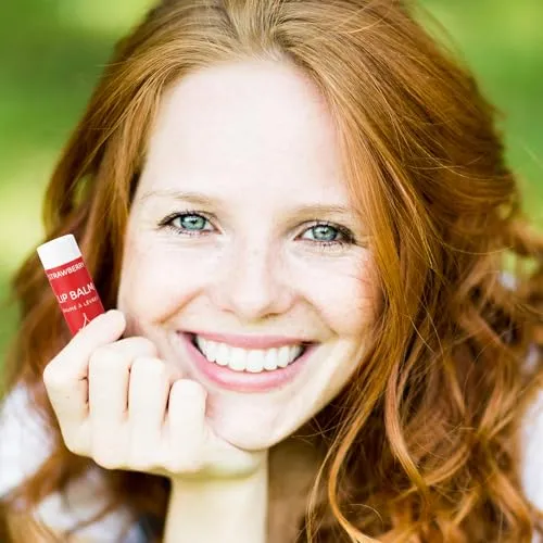 ALIDA PURE Strawberry Lip Balm Collection, Vegan Lip Balm Set, Beeswax Free, with Avocado Oil, Organic Jojoba Oil, and Vitamin E, Natural Moisturizer for Dry, Chapped Lips, 3 Tube Set