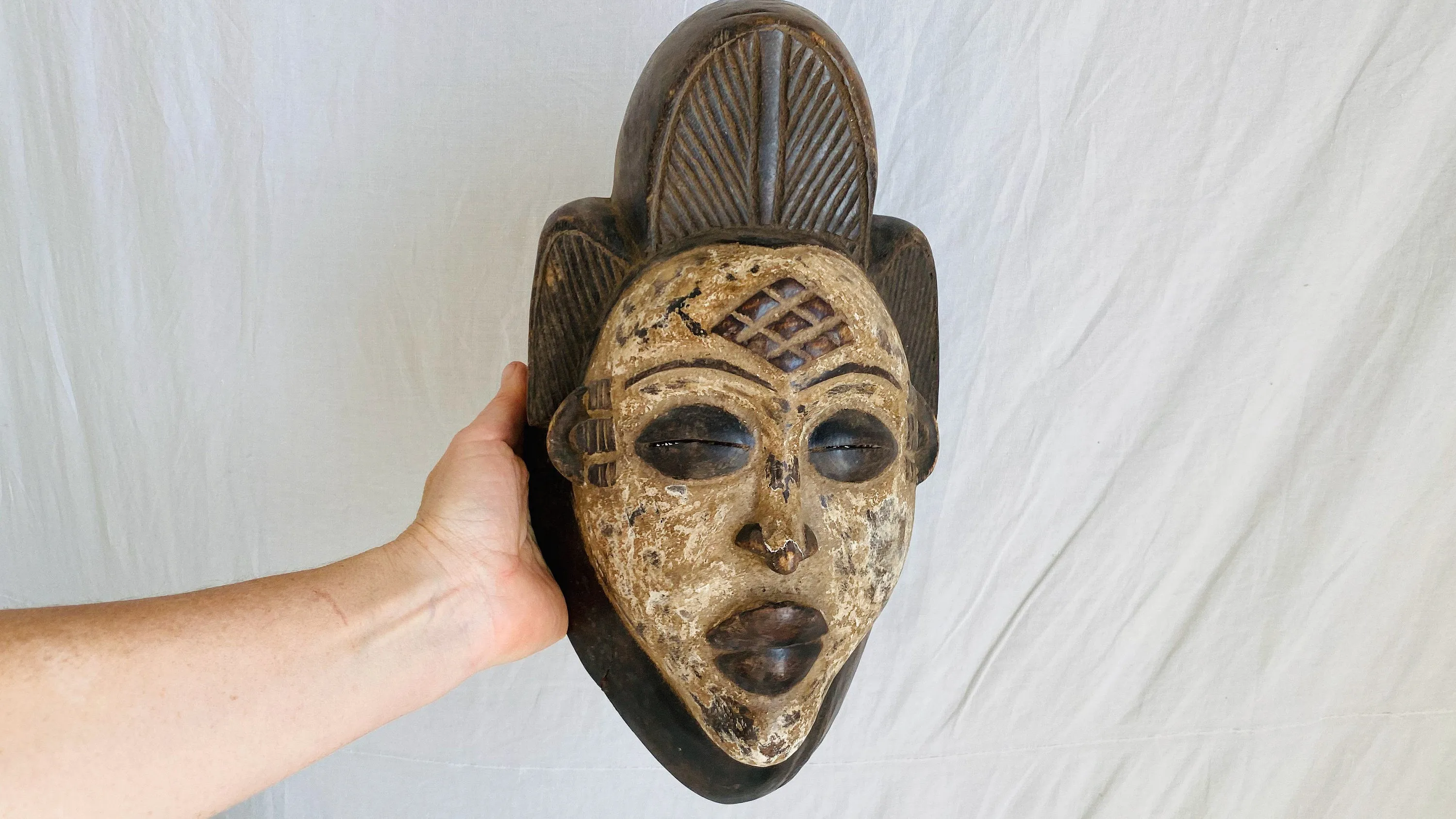 Antique Punu Mukudj. Okuyi Mask. Gabon. African Mask.