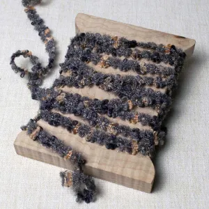 Charcoal and Blush Chenille Flower Strand