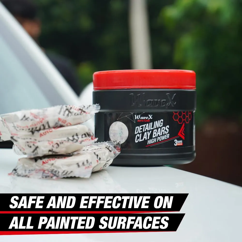 Clay Bar (100g x 3)- Premium Car Detailing Clay Fallout Removes Environmental Deposits- No Scratches No Swirls Guaranteed