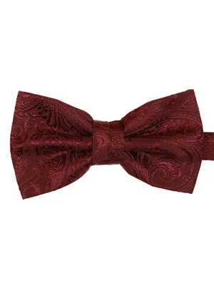 DCLIC Classic Paisley Bow Tie - Burgundy