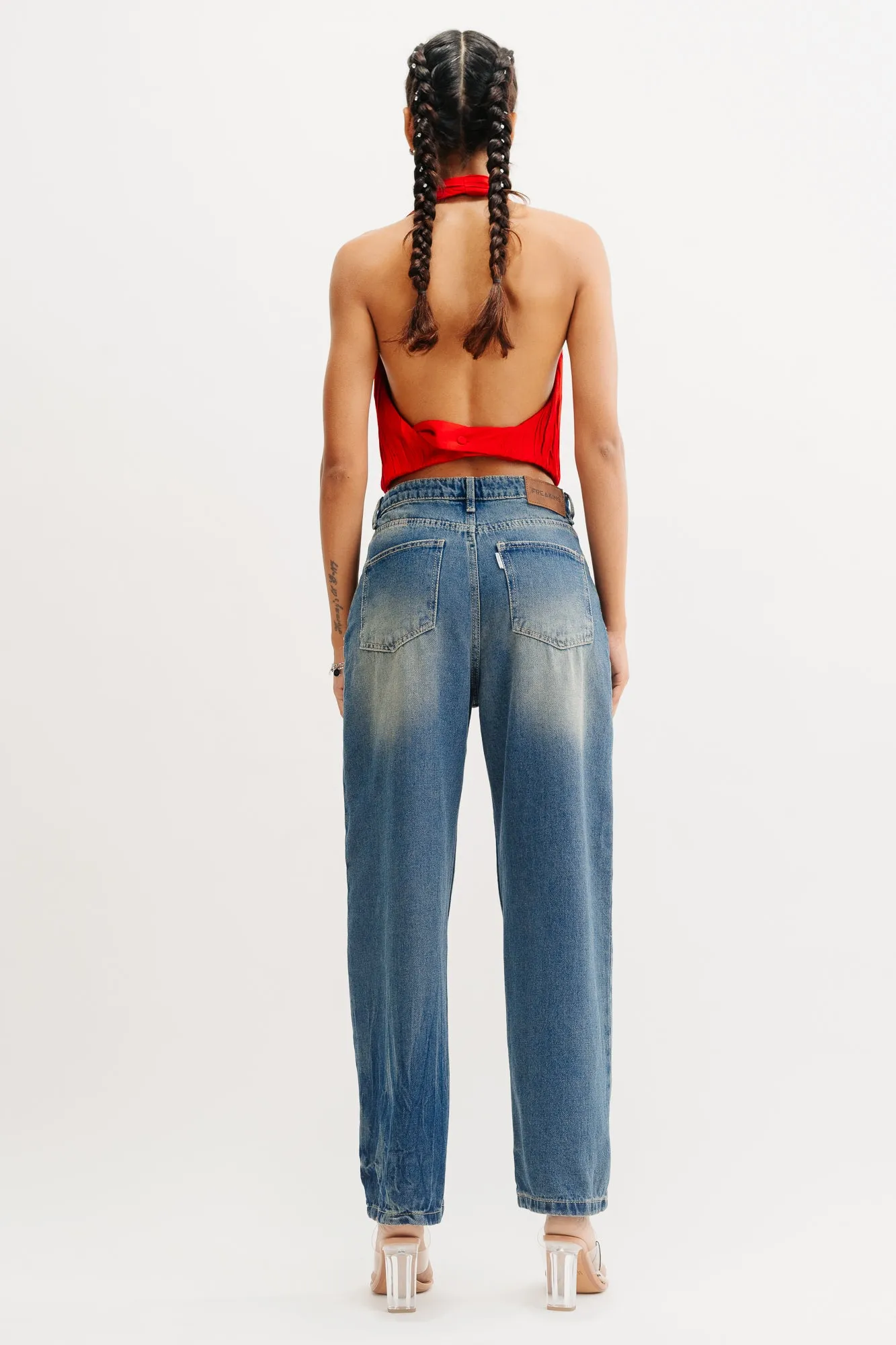 Embellished Straight Indie Jeans