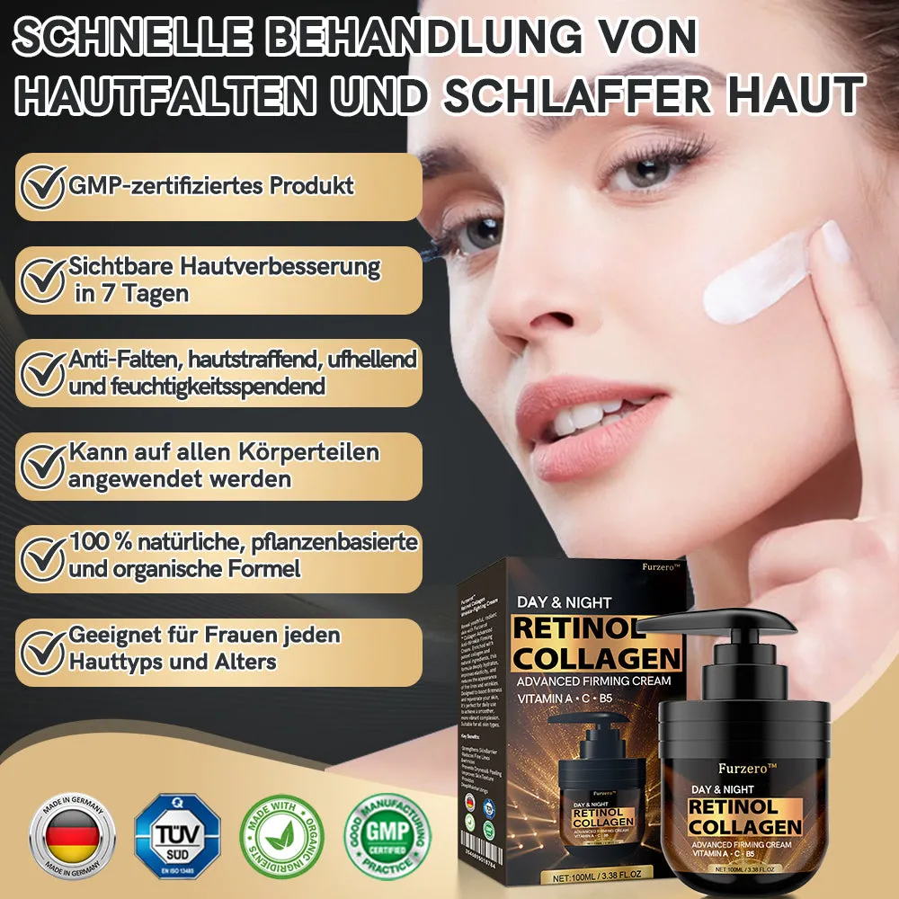 GMP-zertifiziertFurzero Retinol Kollagen  Faltenreduzierende Anti-Aging Creme