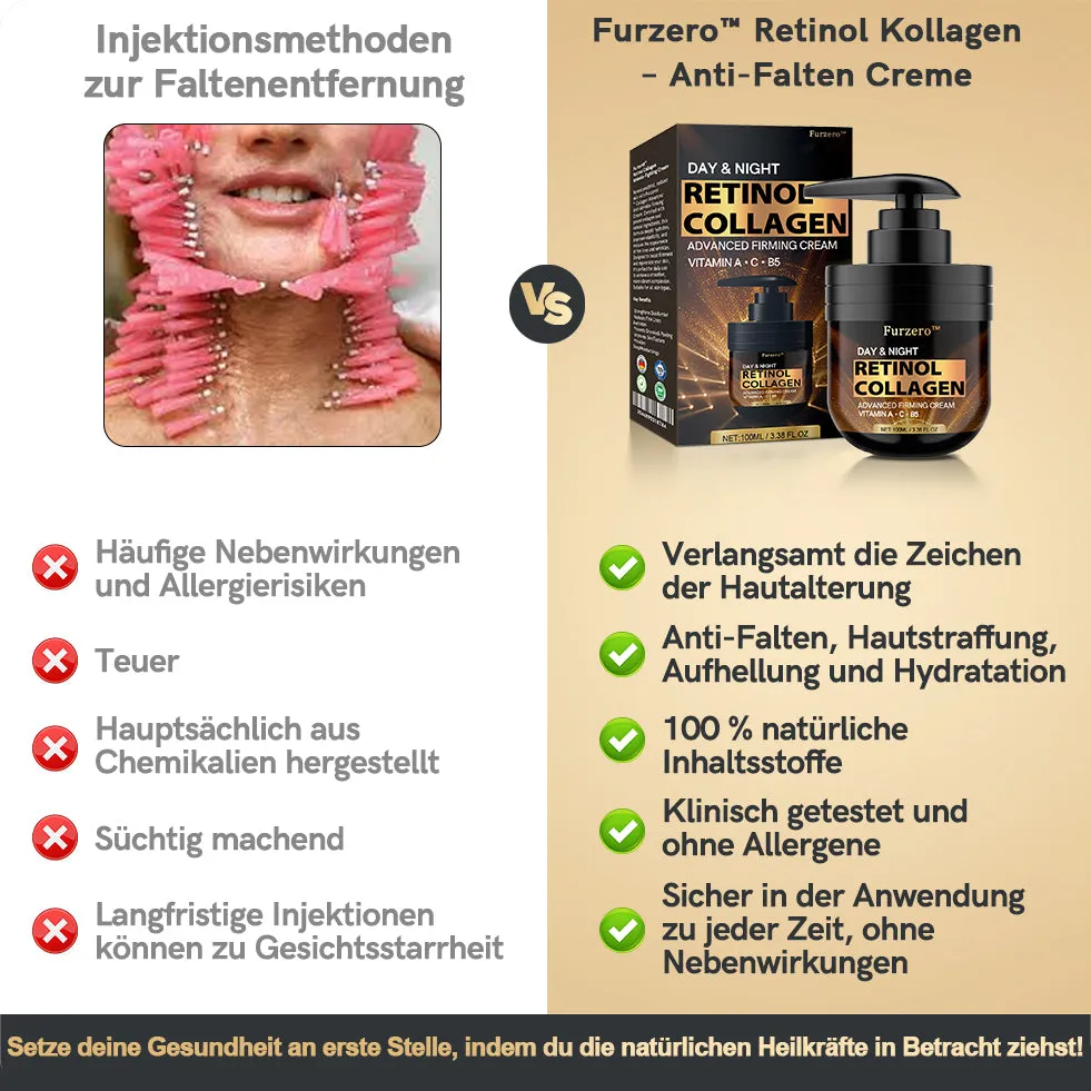 GMP-zertifiziertFurzero Retinol Kollagen  Faltenreduzierende Anti-Aging Creme