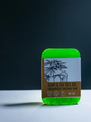 Hemp & Tea Tree Therapeutic Bathing Bar  100G