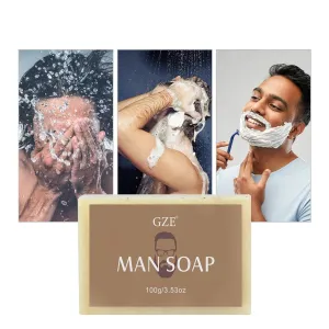 Men's 3-in-1 Exfoliating Scrub Bar | Body, Face & Shaving Cleanser - Hydrating & Moisturizing Soap