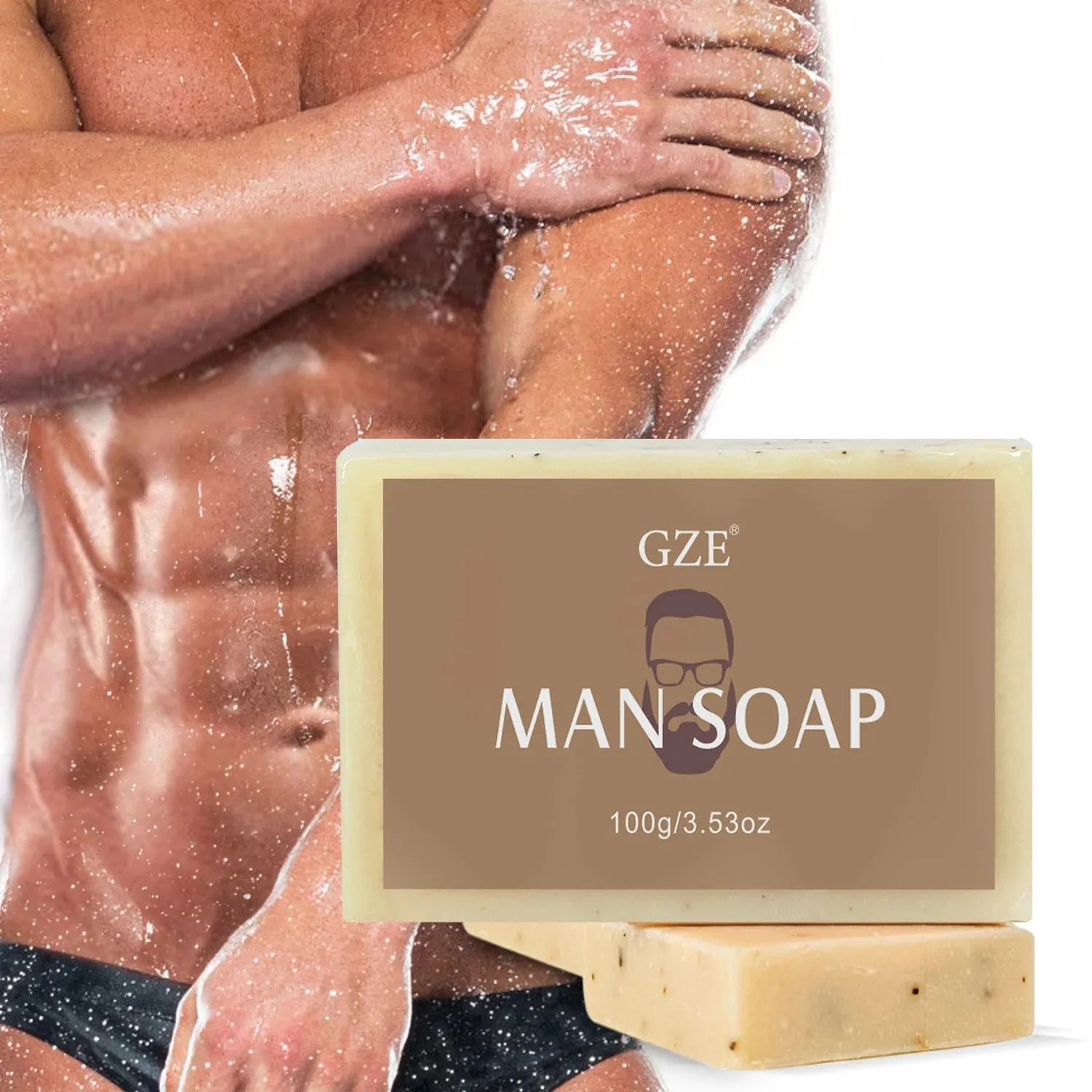 Men's 3-in-1 Exfoliating Scrub Bar | Body, Face & Shaving Cleanser - Hydrating & Moisturizing Soap