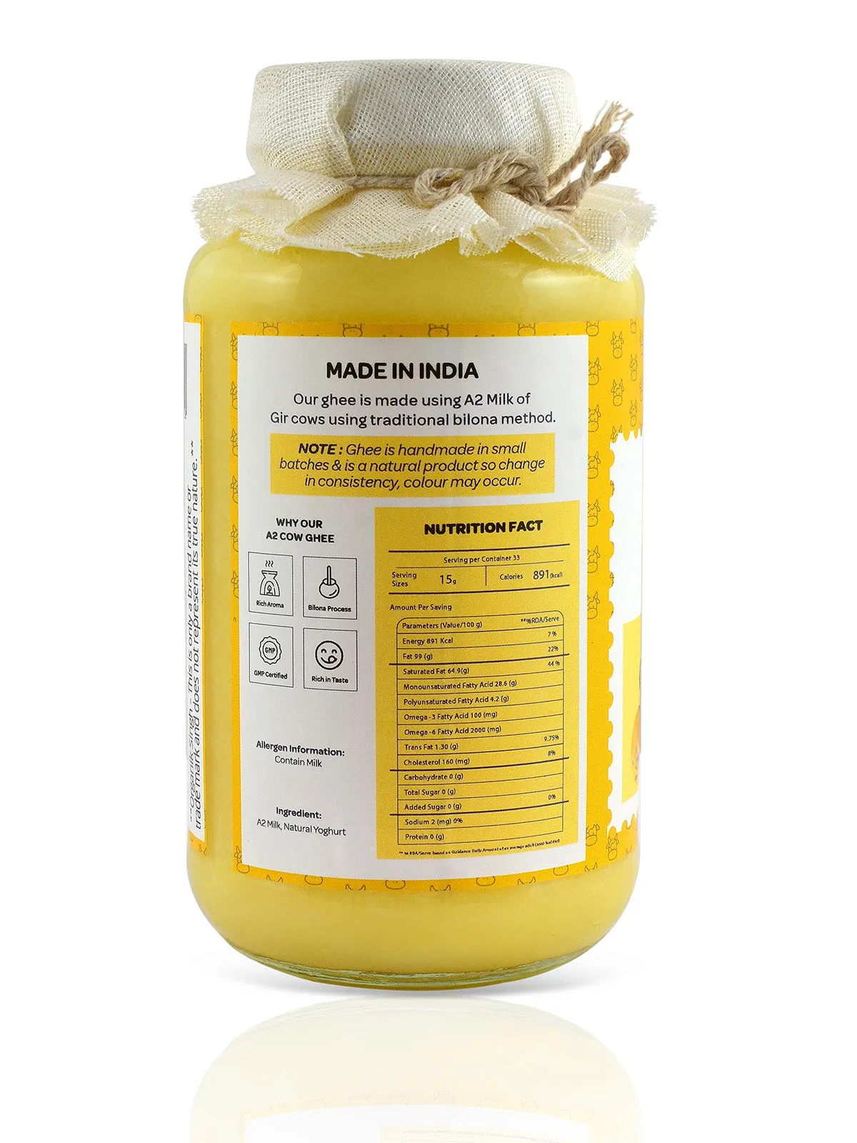 Organik Singh A2 Desi Gir Cow ghee Vedic Bilona Method Pure