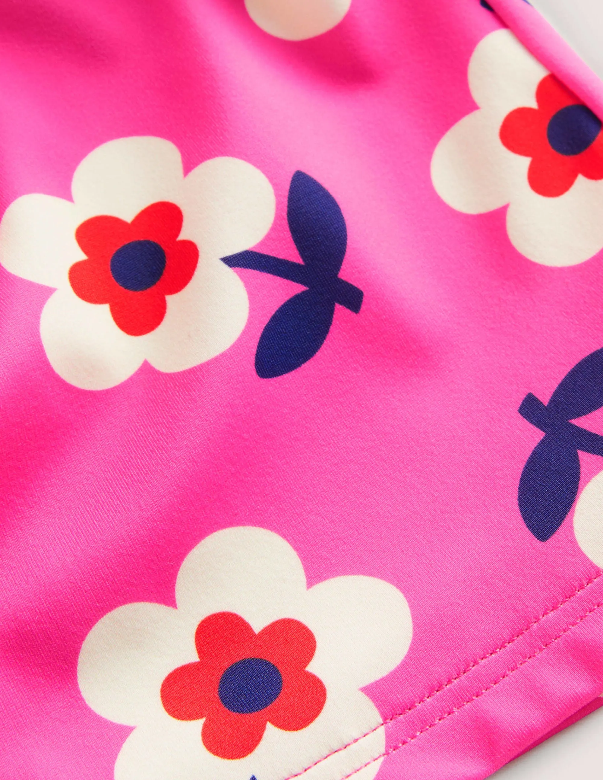 Patterned Tankini Top-Tickled Pink Daisy