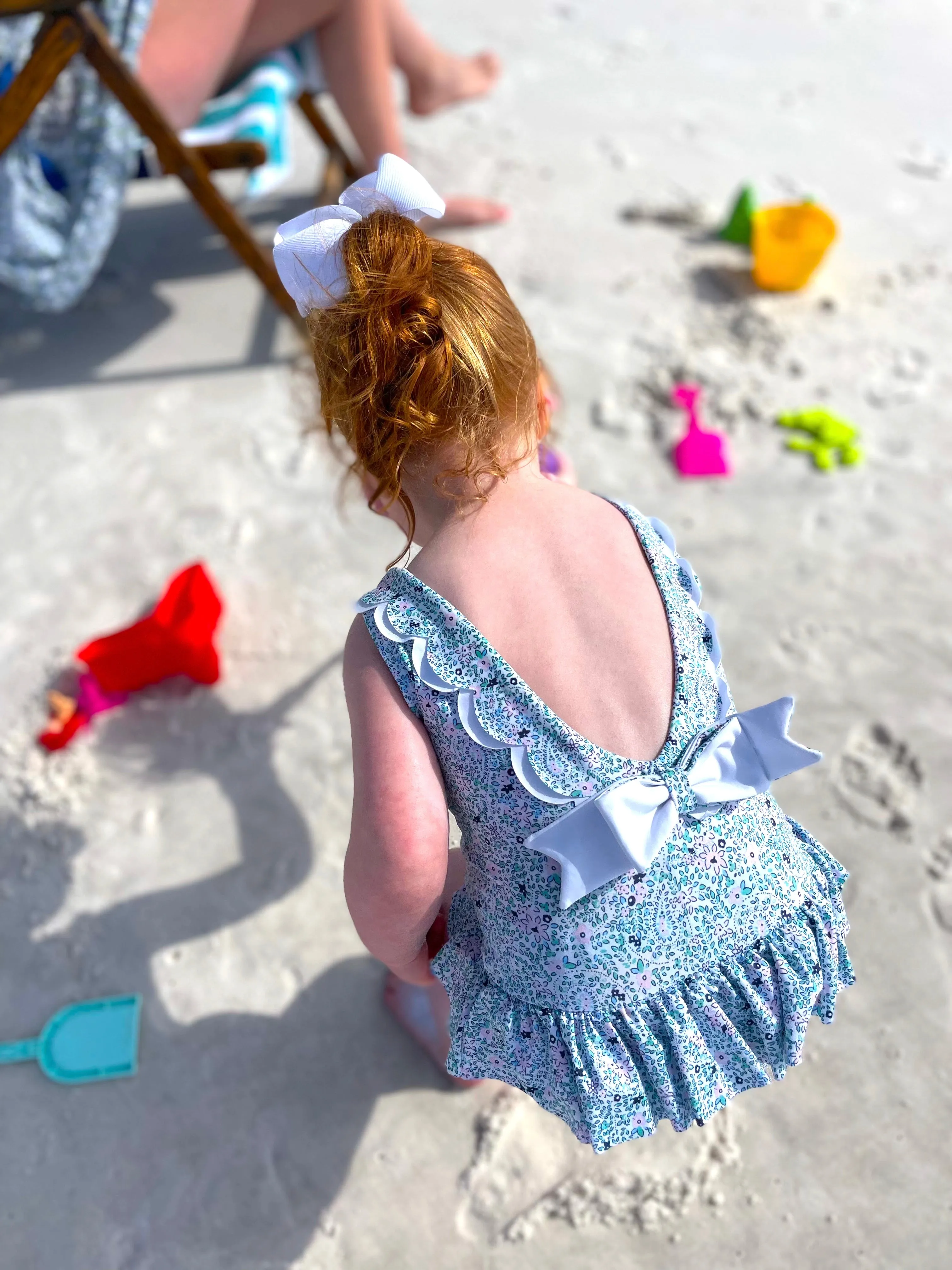 Printed Summer Bathing Suit -- Forget Me Not