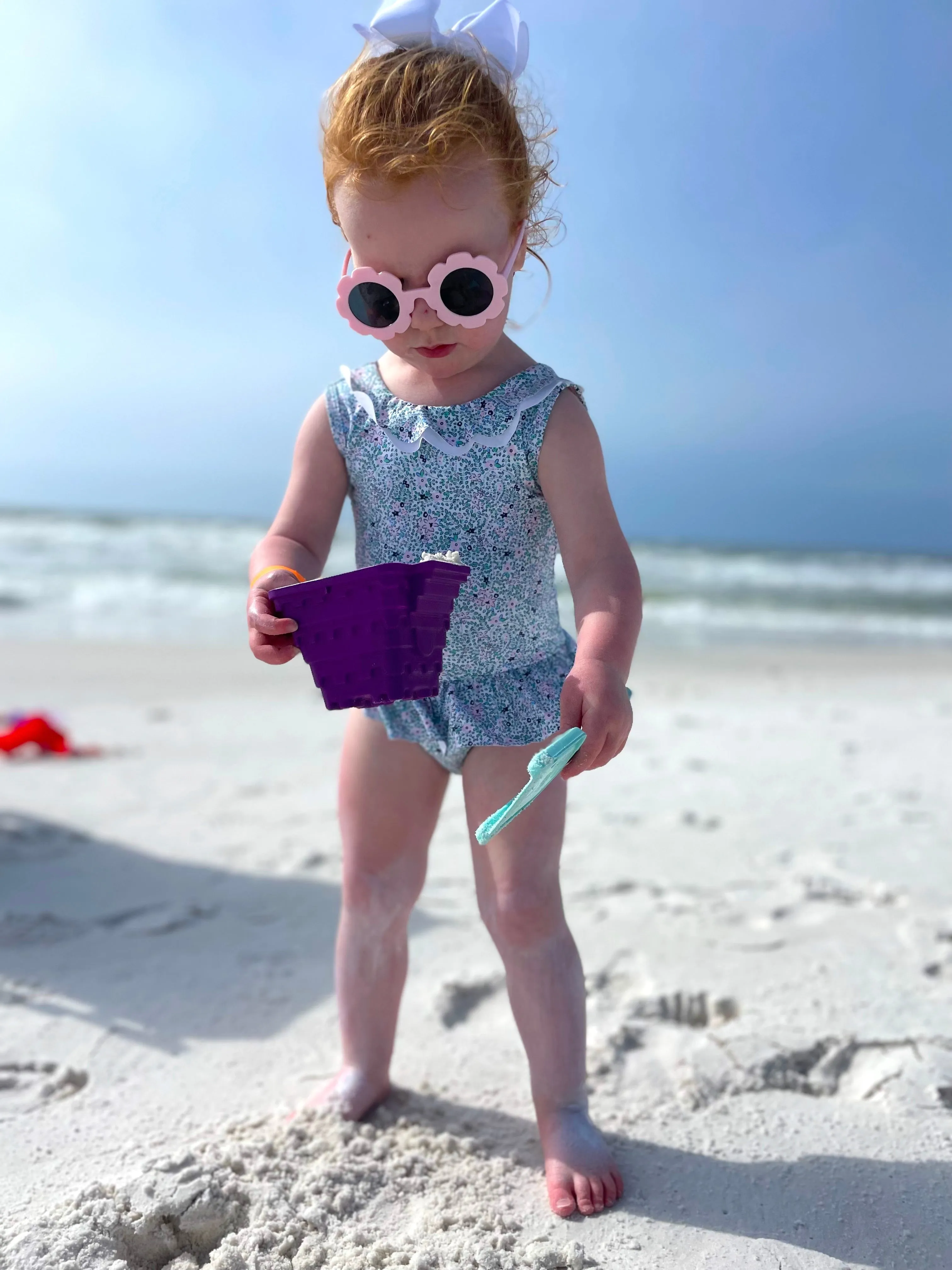 Printed Summer Bathing Suit -- Forget Me Not