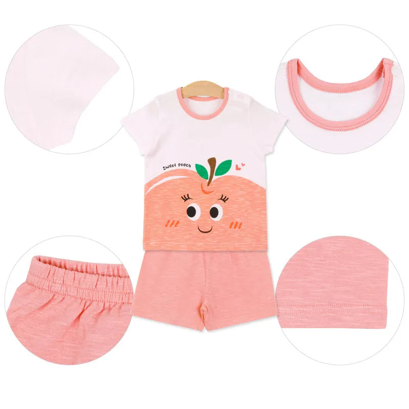 Refreshing Peach Short Sleeves Set 2407MK24