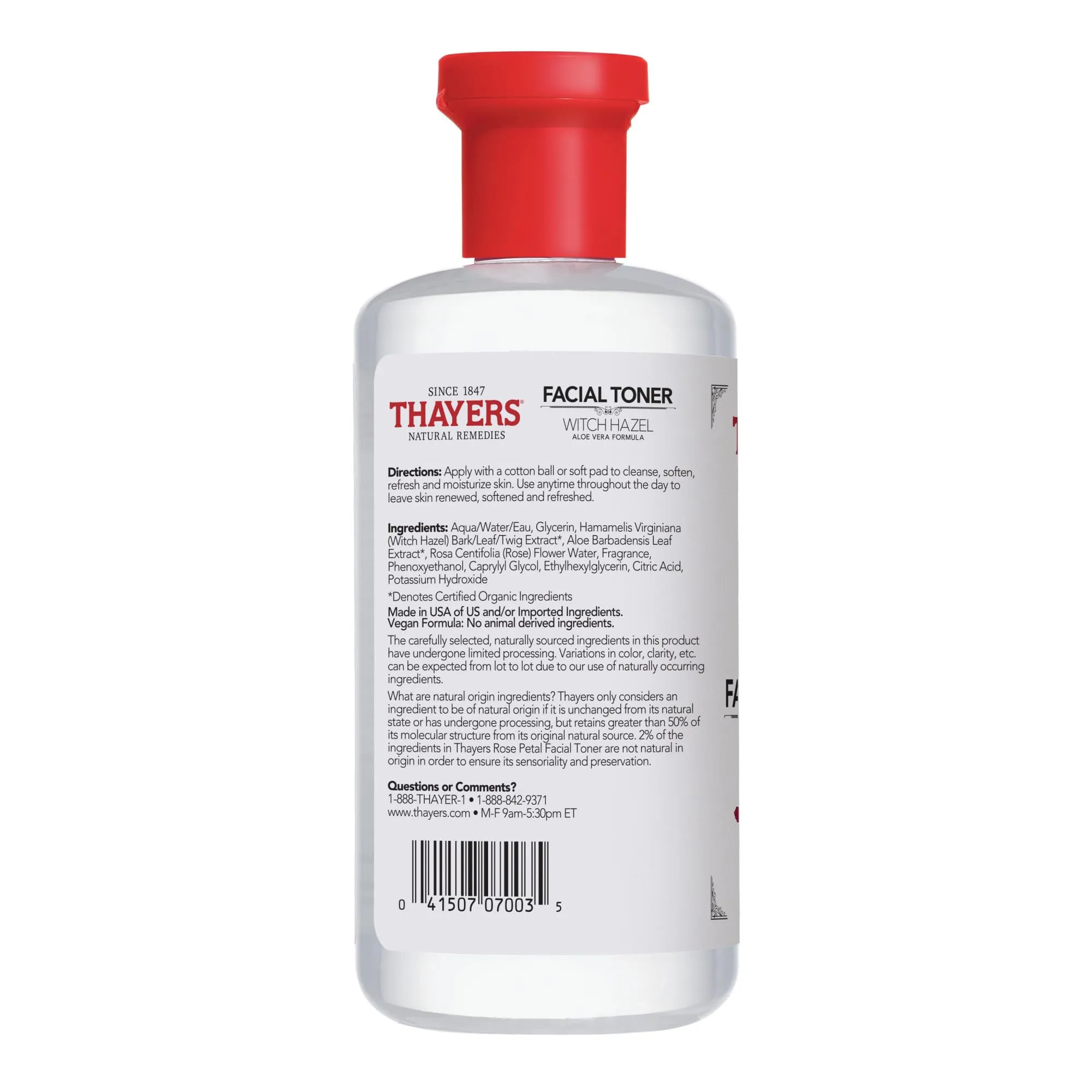 Thayers Alcohol-Free Rose Petal Witch Hazel Facial Toner for Glowing Skin, Soothing, Hydrating, Refreshing Toner for Normal and Combination Skin with Enlarged Pores, 355ml