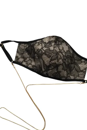 Xena silk and lace face covering