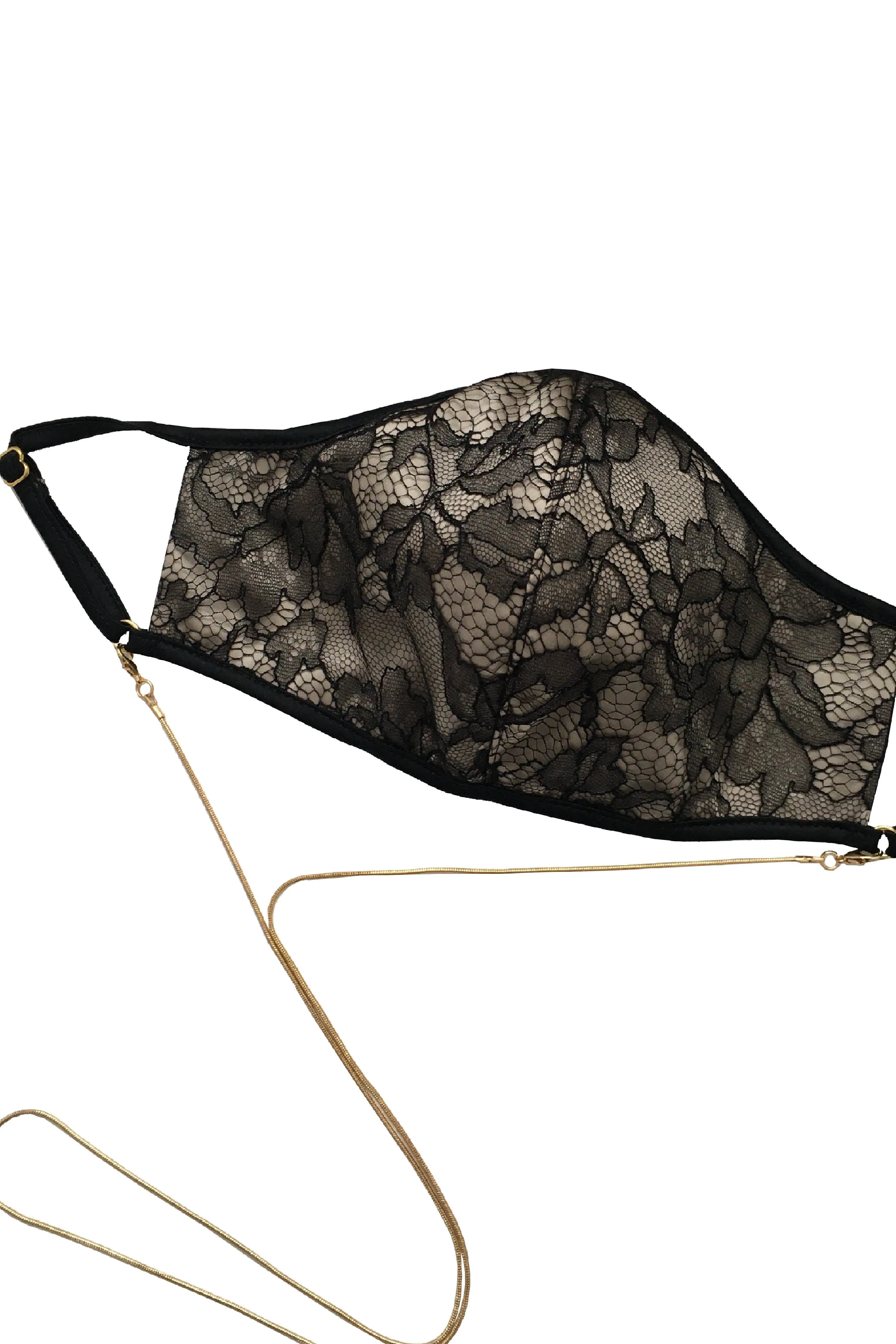 Xena silk and lace face covering